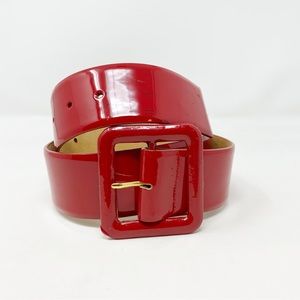 W. Klienberg Patent Leather Red Belt